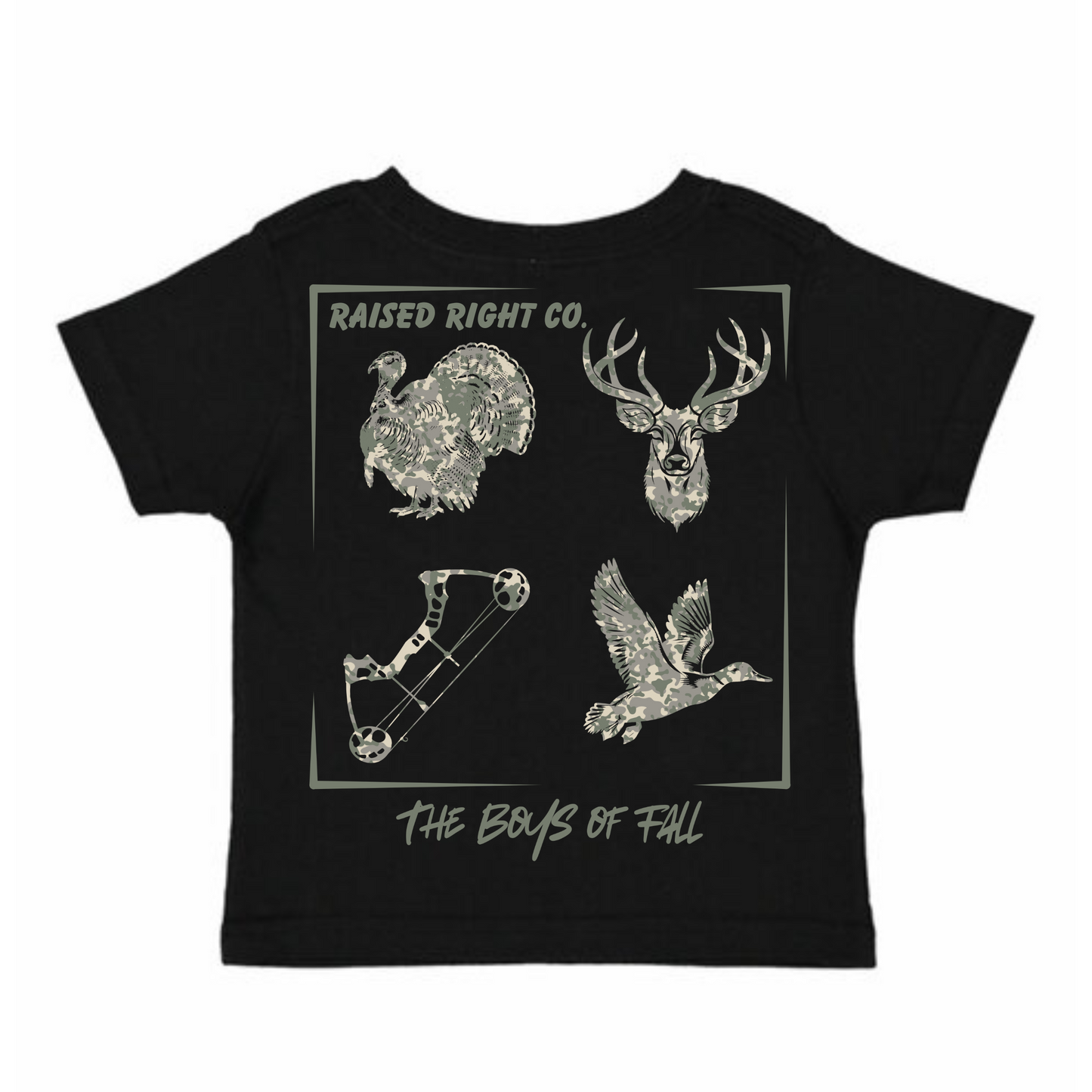 THE BOYS OF FALL W CAMO BOY SHIRT- RAISED RIGHT CO