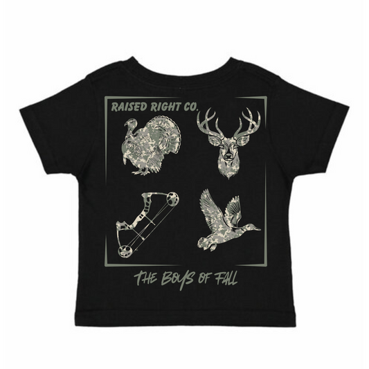 THE BOYS OF FALL W CAMO BOY SHIRT- RAISED RIGHT CO