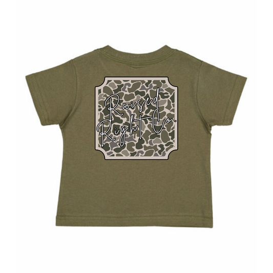 Camo square logo- Raised Right Co