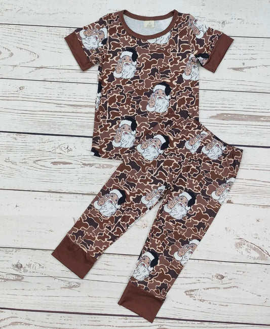 Camo Santa Christmas Pajamas