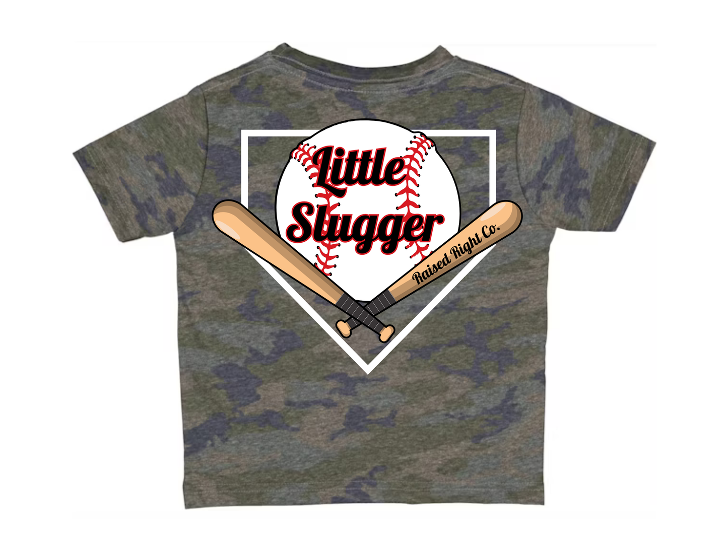 PREORDER: CAMO LITTLE SLUGGER BASEBALL- RAISED RIGHT CO
