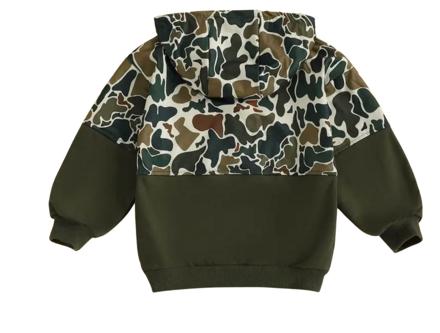 PREORDER: Camo Toddler Half Zip Hooded Sweatshirt