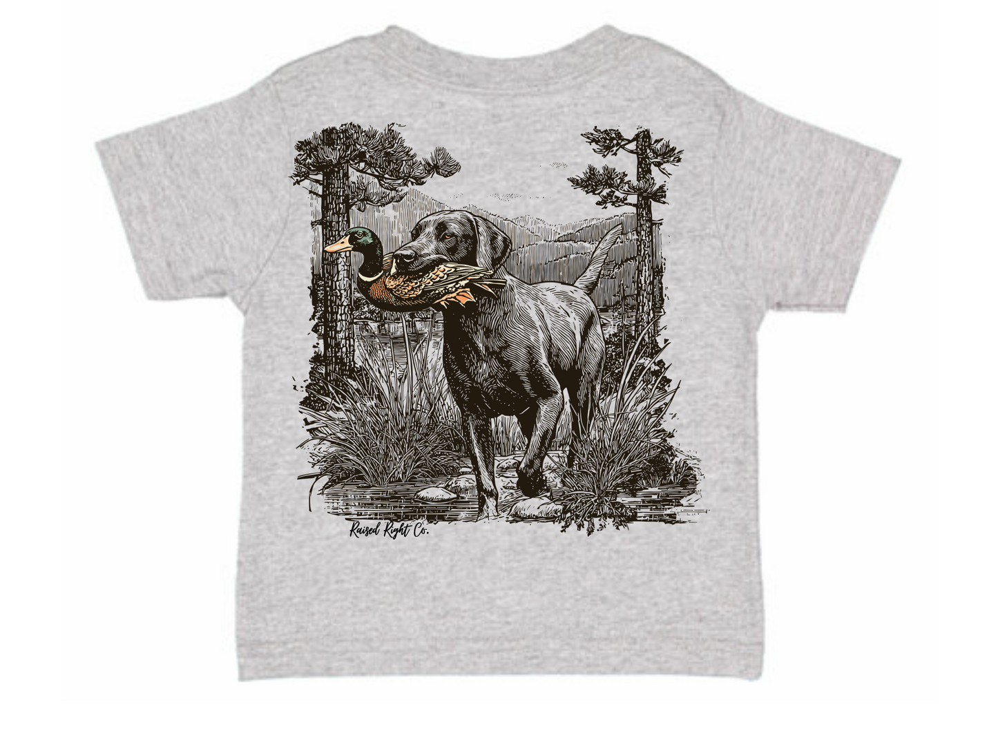 Dog with Duck Short Sleeve Shirt