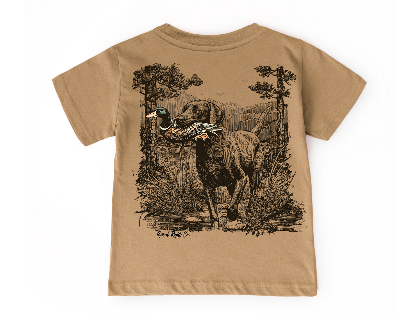 Dog with Duck Short Sleeve Shirt