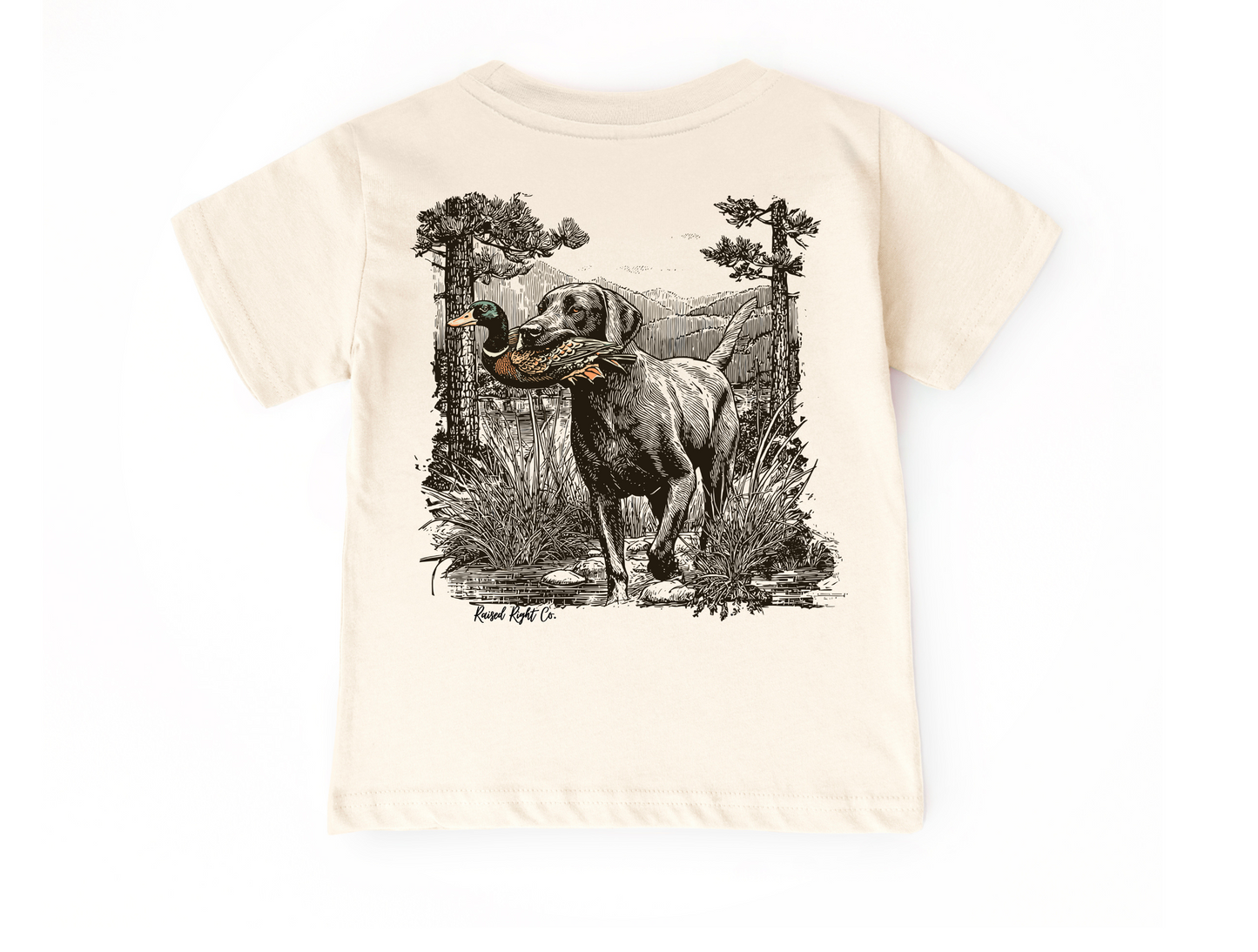Dog with Duck Short Sleeve Shirt