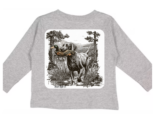 Dog with Duck Long Sleeve Shirt