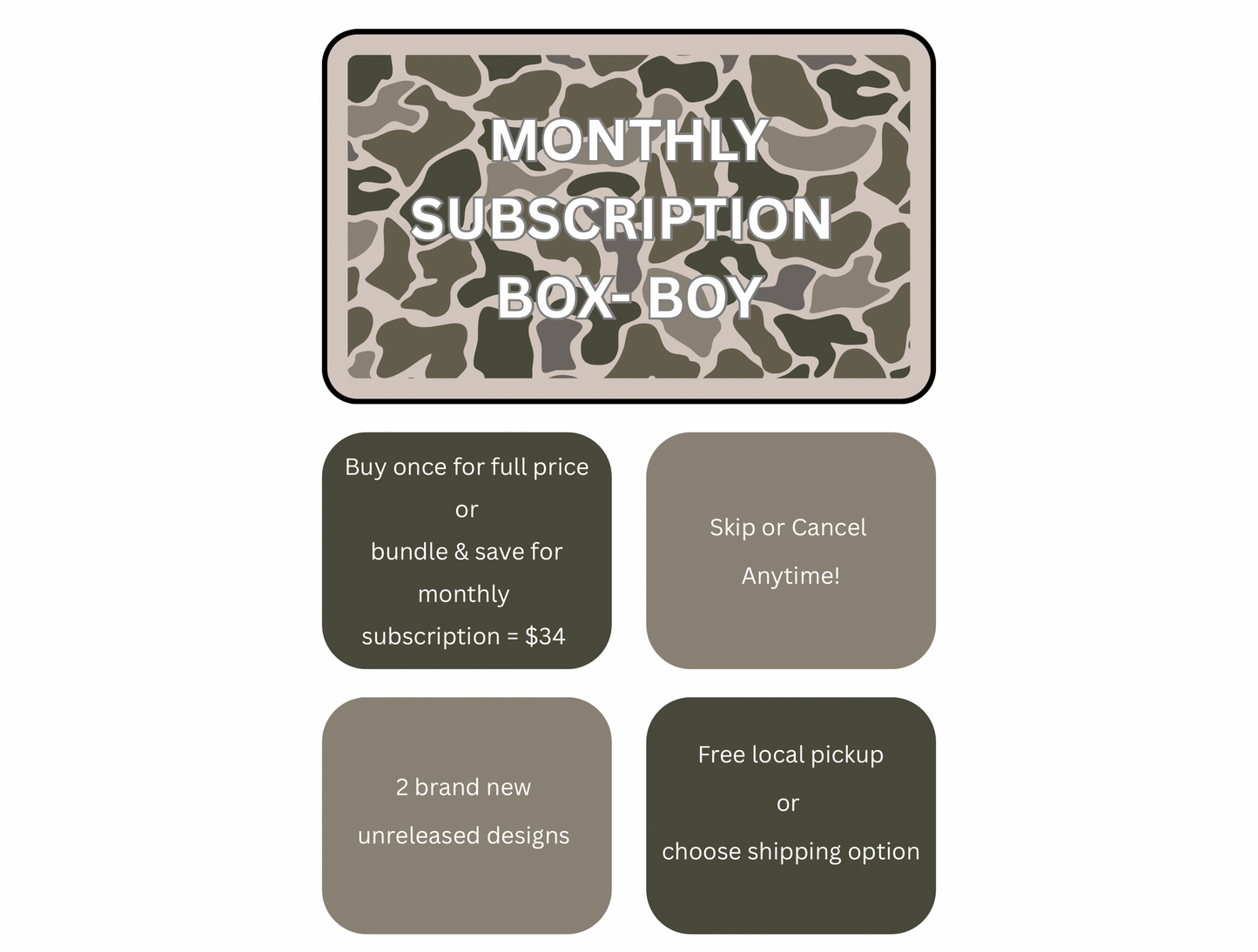 Monthly Subscription Box- Boy