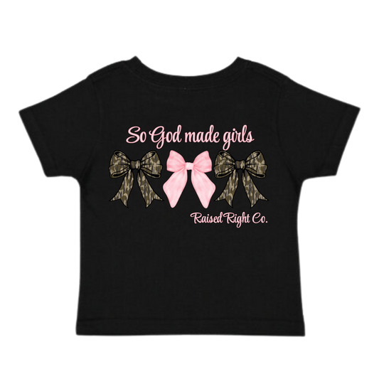 SO GOD MADE GIRLS SHIRT- RAISED RIGHT CO